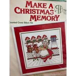 NWP Hug 'n Stitches "Make a Christmas Memory" Counted Cross-Stitch Kit  14x14